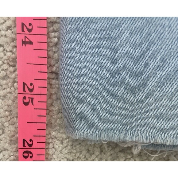 RSQ Size Large Wide Leg Jeans Frayed Hem Drawstring Waist Pull On Skater Boho - Picture 8 of 9